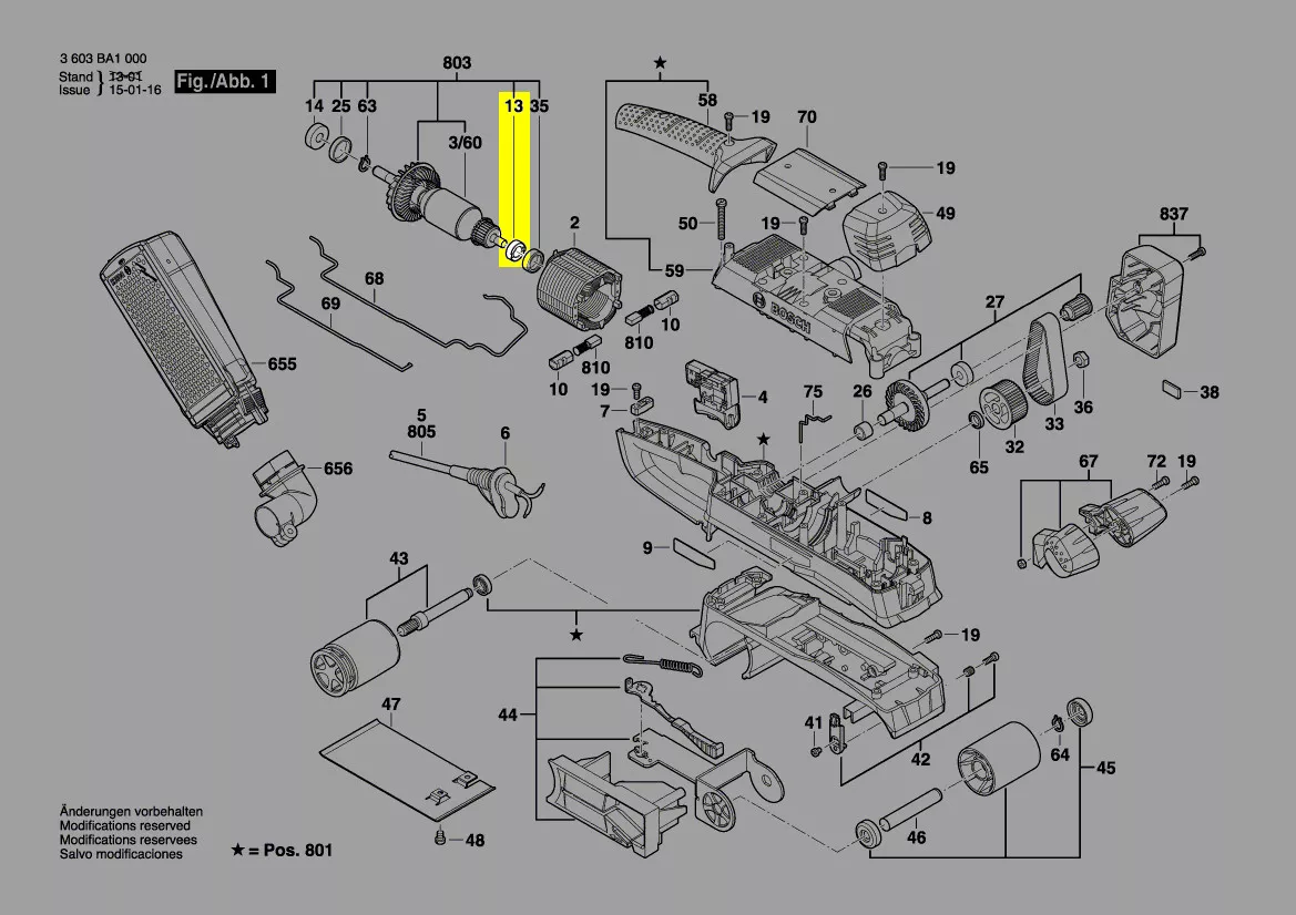 Roulement à billes réf. 1 619 X06 535 Bosch